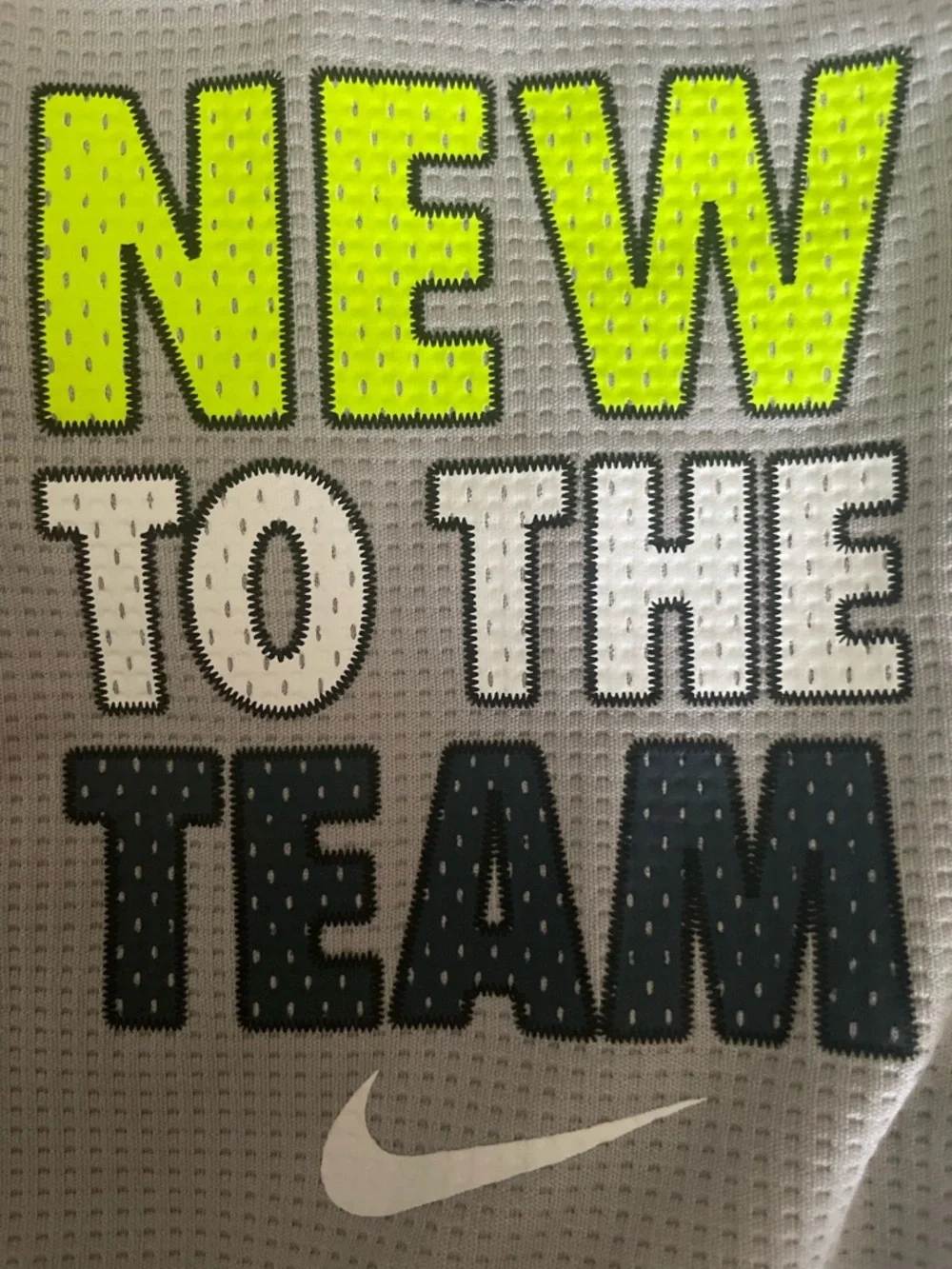 Nike Gray & Black Baby Bodysuit and Pants Set with Neon Yellow Swoosh - Picture 3 of 3